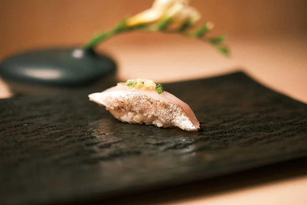The intimate omakase counter at Atto Sushi in Midtown East, NYC